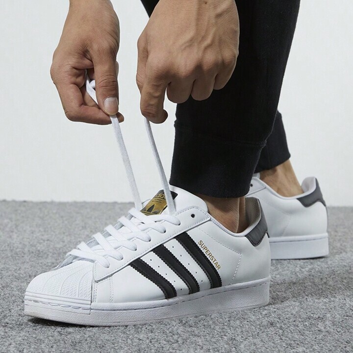 Кроссовки Adidas Superstar, белый/черный (Размер US 8, FR 41) — фото 4