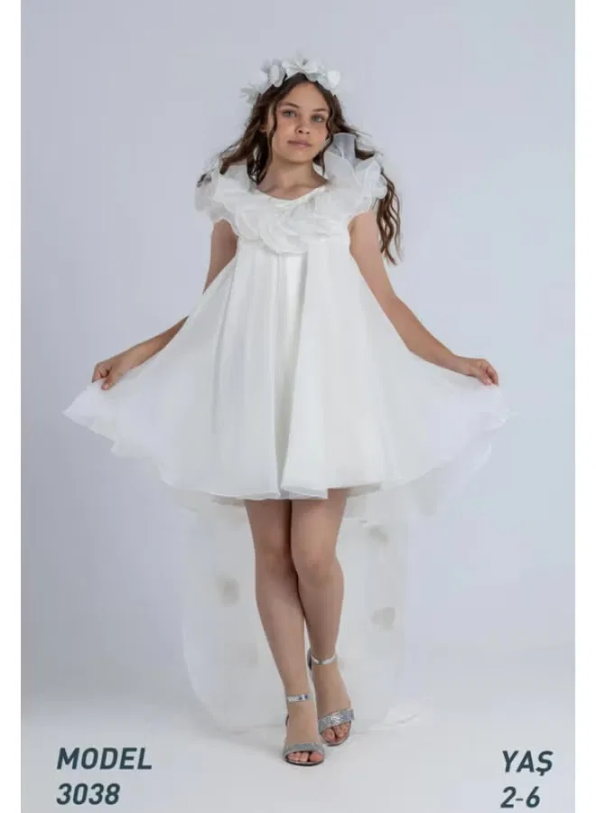 Платье с асимметричным подолом Via Bambino, белый