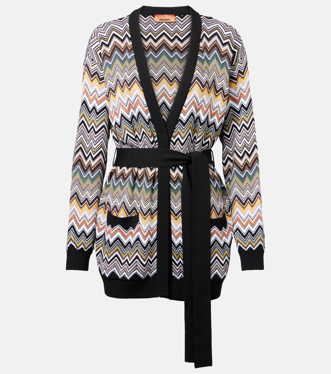 

Кардиган с зигзагообразным поясом Missoni, Multicolor Brown And Yellow
