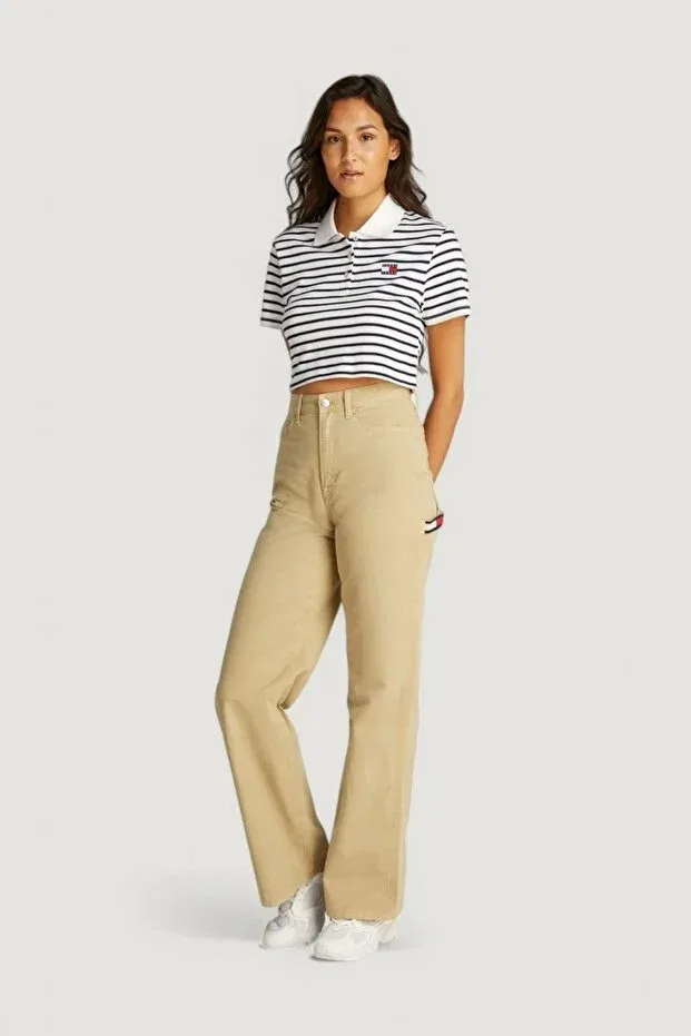 Женская хлопковое укороченное футболка Tommy Hilfiger, Multicolor — фото 2