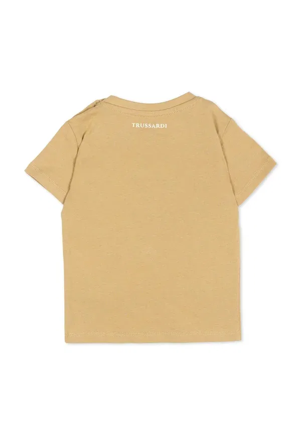 Футболка с принтом Print T-shirt Tru Trussardi Junior, Brown, коричневый — фото 2