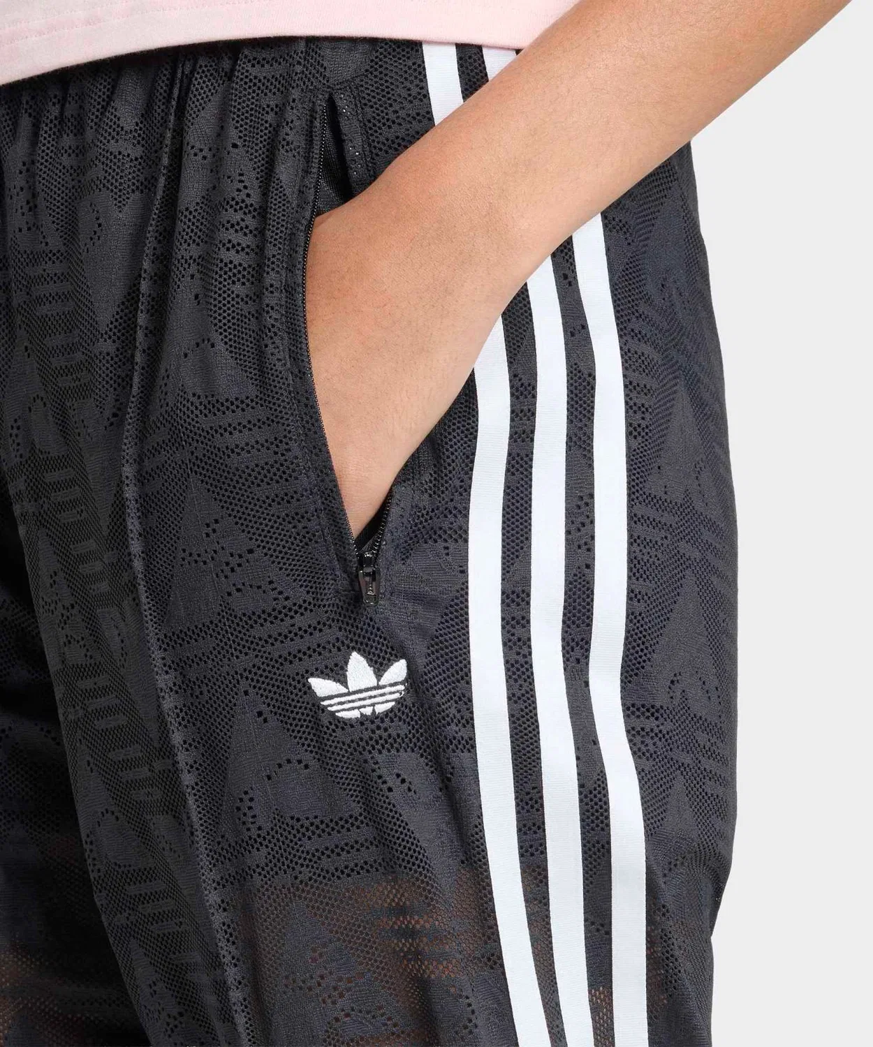 Женские спортивные брюки с кружевом Firebird Classic Lace Track Pants Adidas, Черный — фото 3