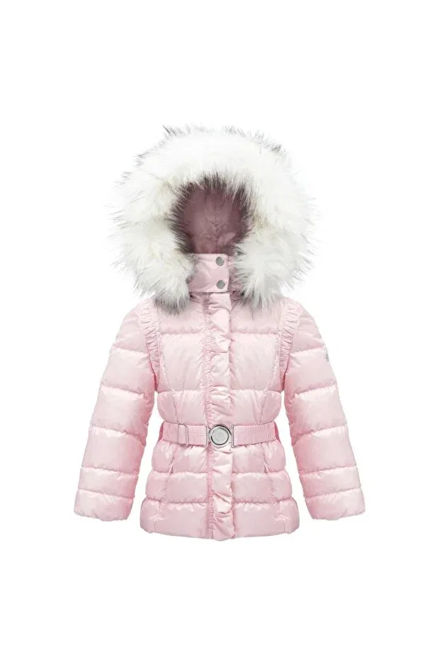 Детское пальто для девочек легкое с капюшоном Poivre Blanc, Pink