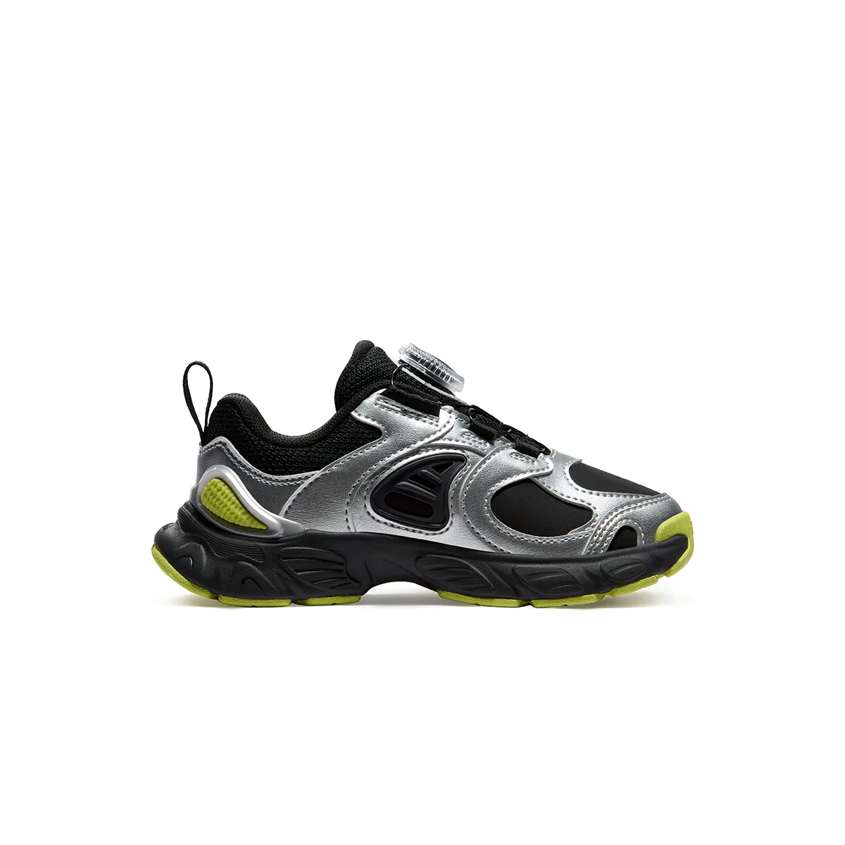 Детские кроссовки для бега с ретро-дизайном FILA KIDS, Black/Space Silver — фото 3