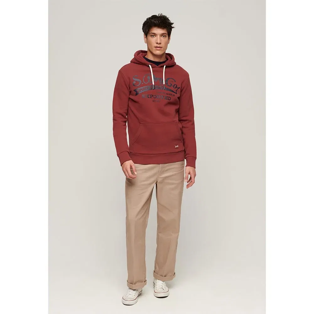 Худи Classic Spirit Superdry, красный — фото 4