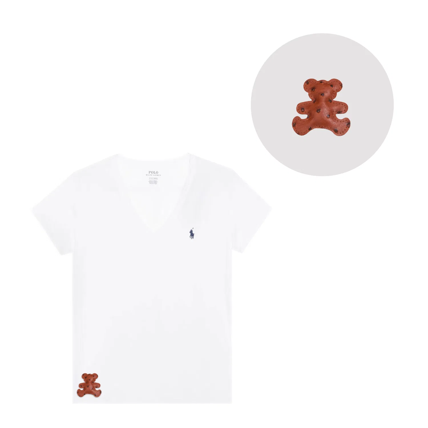 Футболка с вышивкой Polo Ralph Lauren, Apricot Blossom in The Light Rain — фото 4