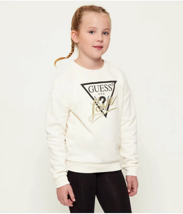 Детская толстовка для девочек Regular Fit Guess, Écru