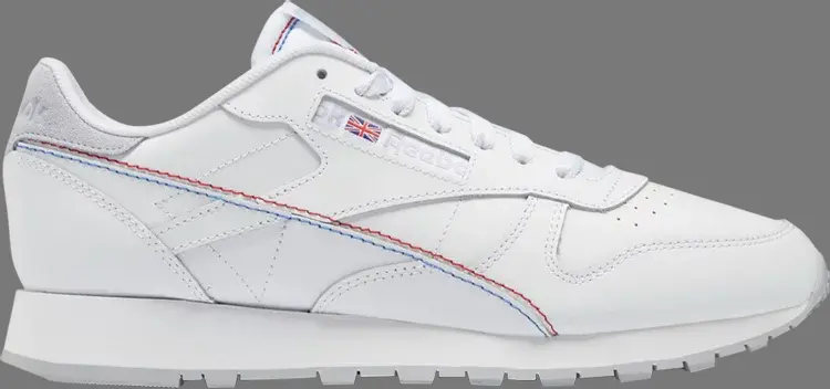 

Кроссовки classic leather 'white vector blue' Reebok, белый
