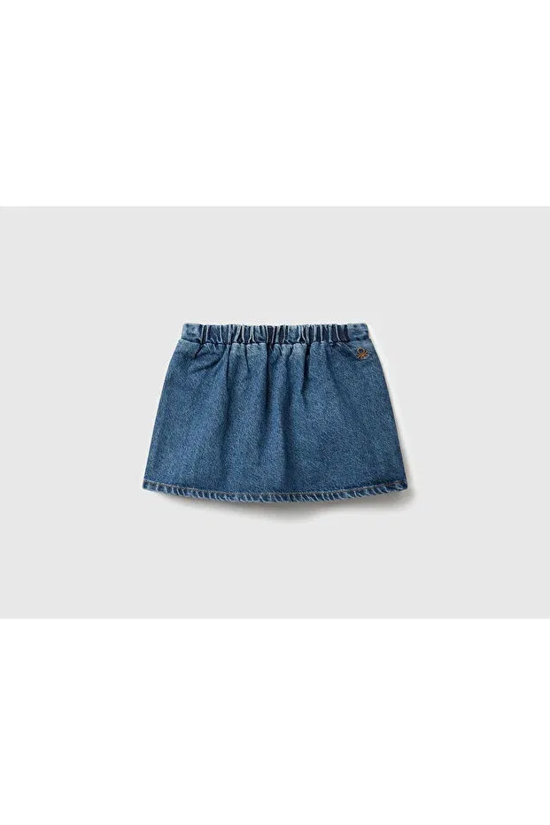 Детская юбка для девочек с принтом United Colors Of Benetton, Blue — фото 2