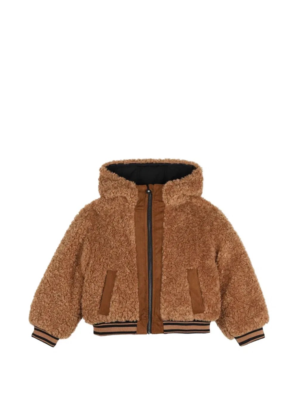 Двустороннее худи из шерпы Marc Jacobs Kids, коричневый