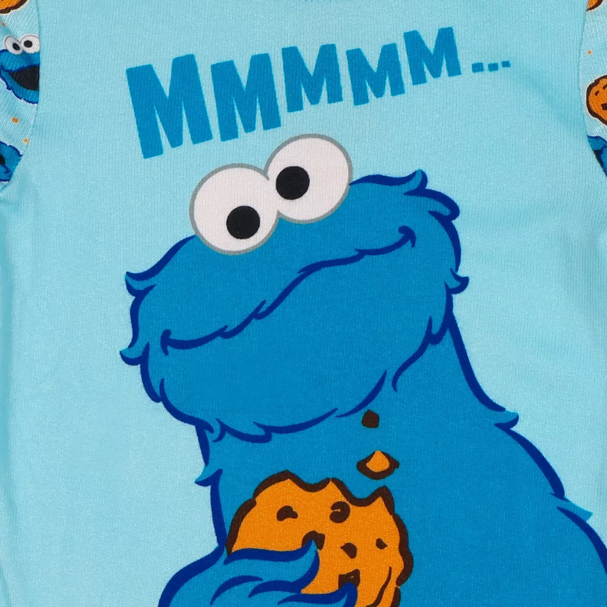 Детская пижама для мальчиков с длинным рукавом с принтом Cookie Monster INTIMO, Blue — фото 4