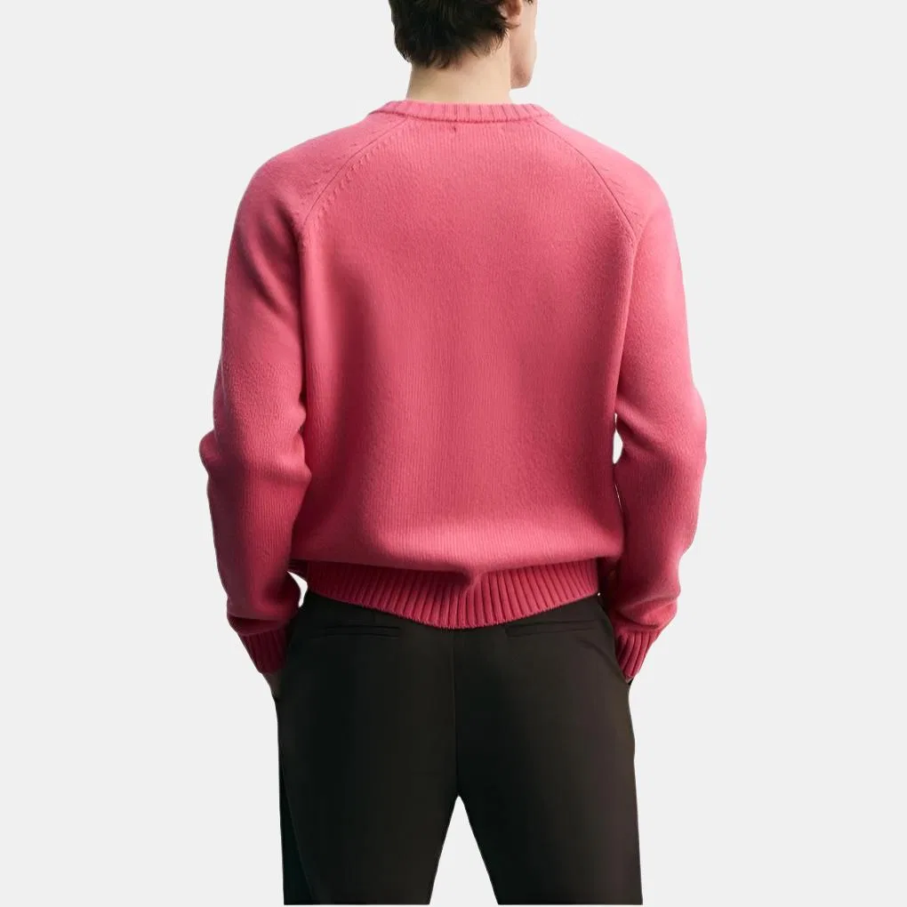 Мужской свитер с круглым вырезом и длинным рукавом ZARA, Pink — фото 4