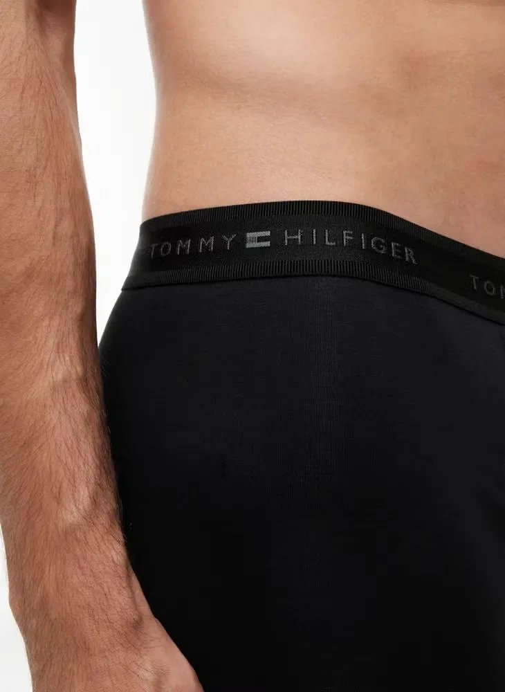 Трусы-боксеры из хлопка Pima, комплект из 3 штук, Tommy Hilfiger, черный — фото 4