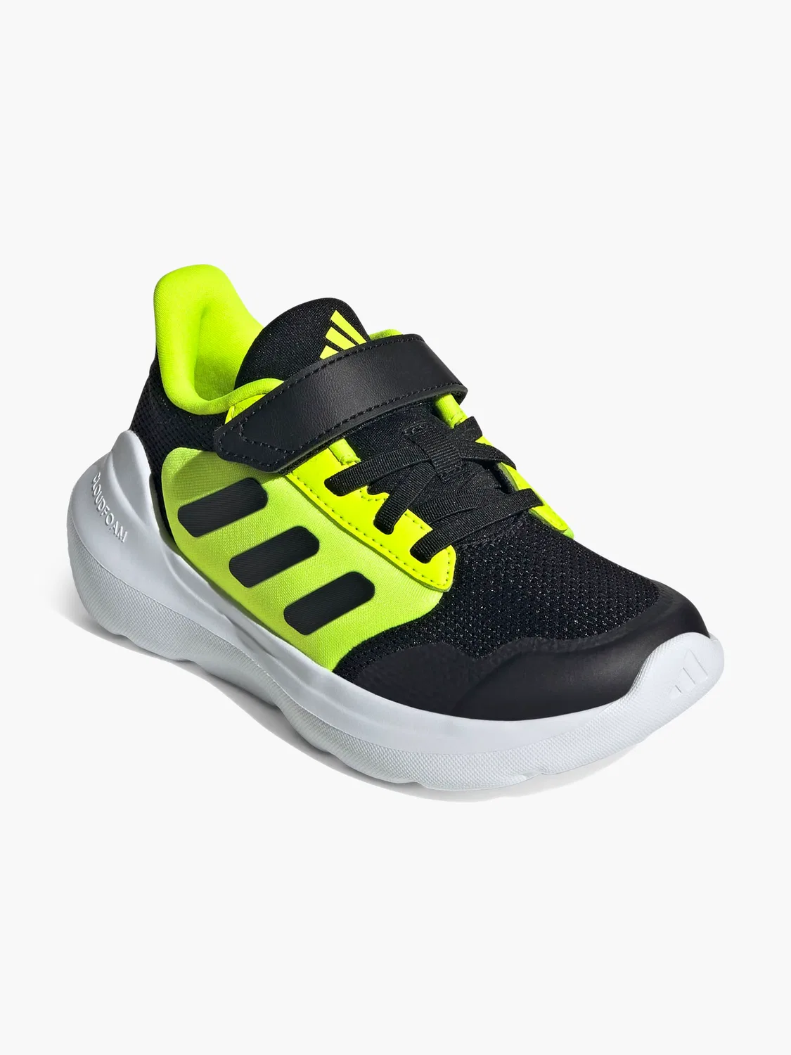Детские кроссовки на шнуровке и липучке Adidas, черный — фото 2