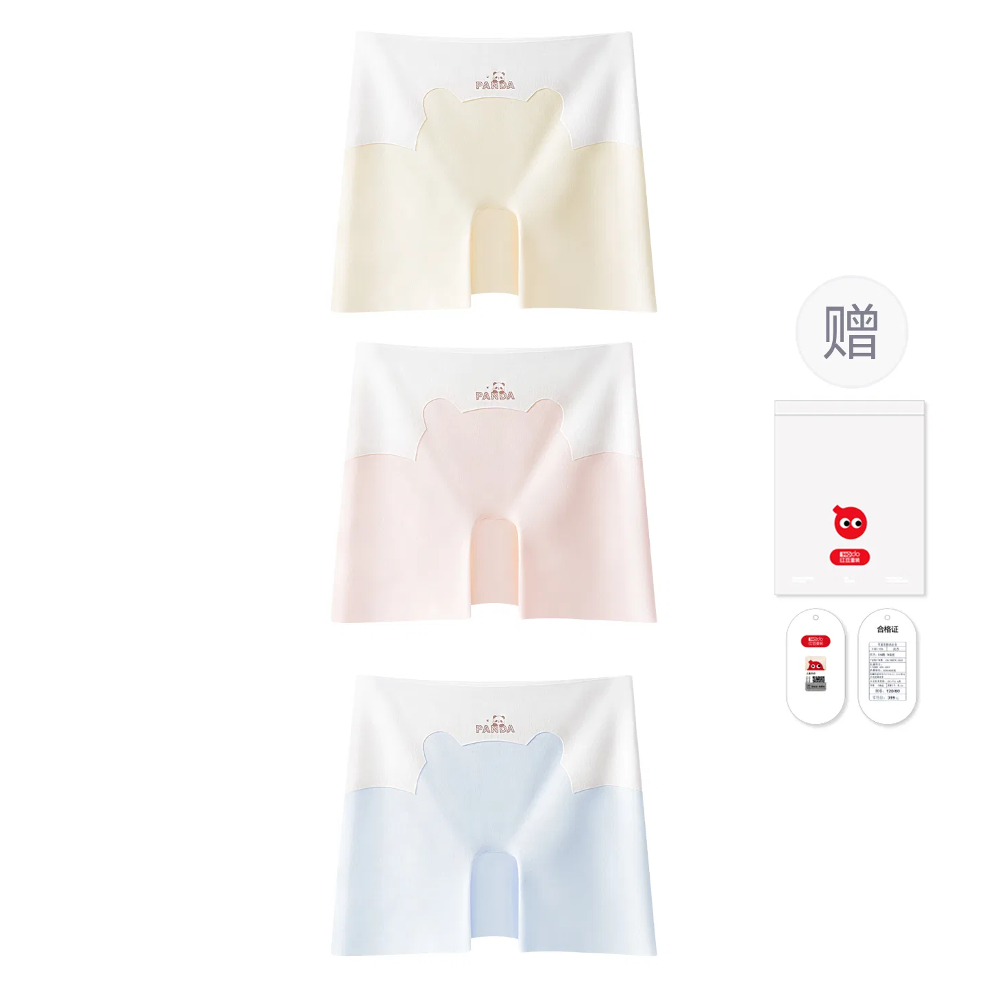 Детские трусы для девочек Red bean, Pink Light Yellow Light Green