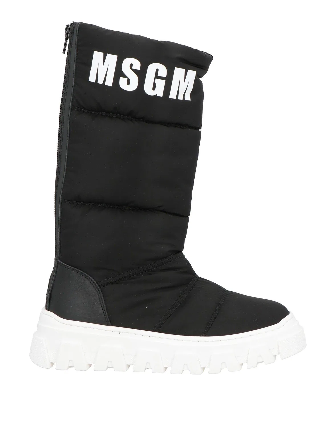 Детские утепленные ботинки для девочек с принтом Msgm, черный