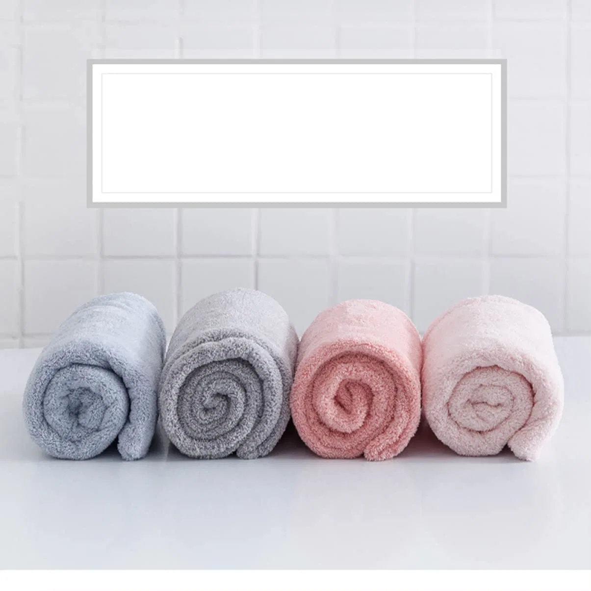 Полотенце для волос Microfibre, Cabilock, Серый, 65x25 см — фото 4