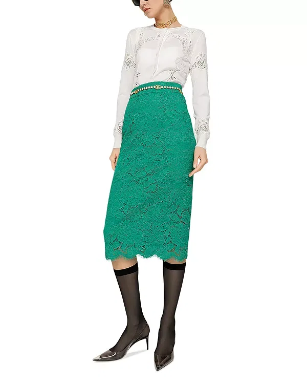 Женский кардиган с кружевными вставками Dolce & Gabbana, W0800 — фото 4