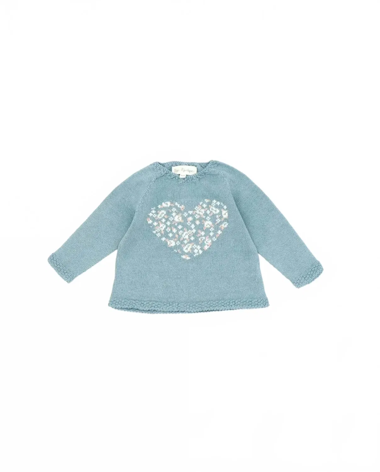 Детский свитер для девочек с длинным рукавом и принтом Heart Knit Fina Ejerique, синий