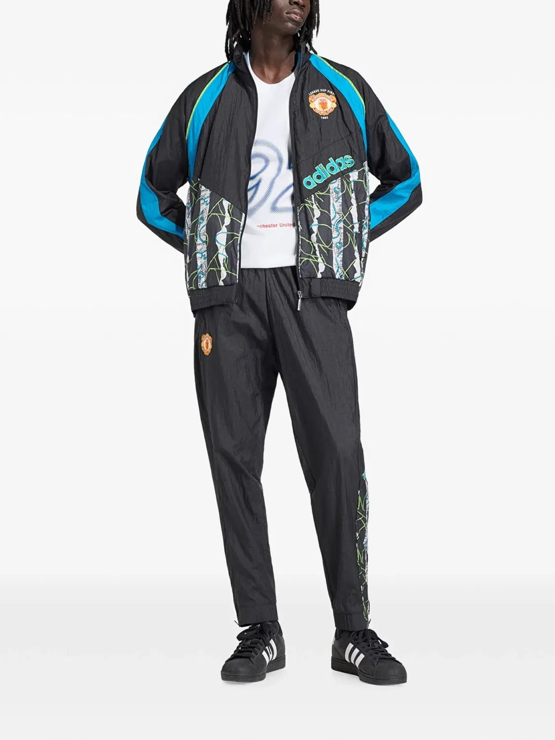 Куртка-трек 90 черная Adidas, черный