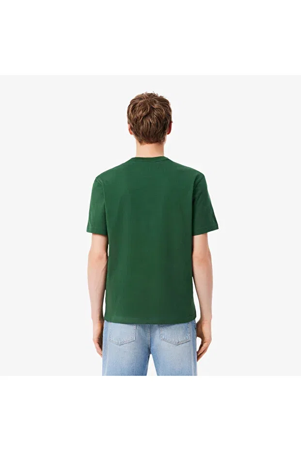 Мужская футболка хлопковая Lacoste, Green — фото 3