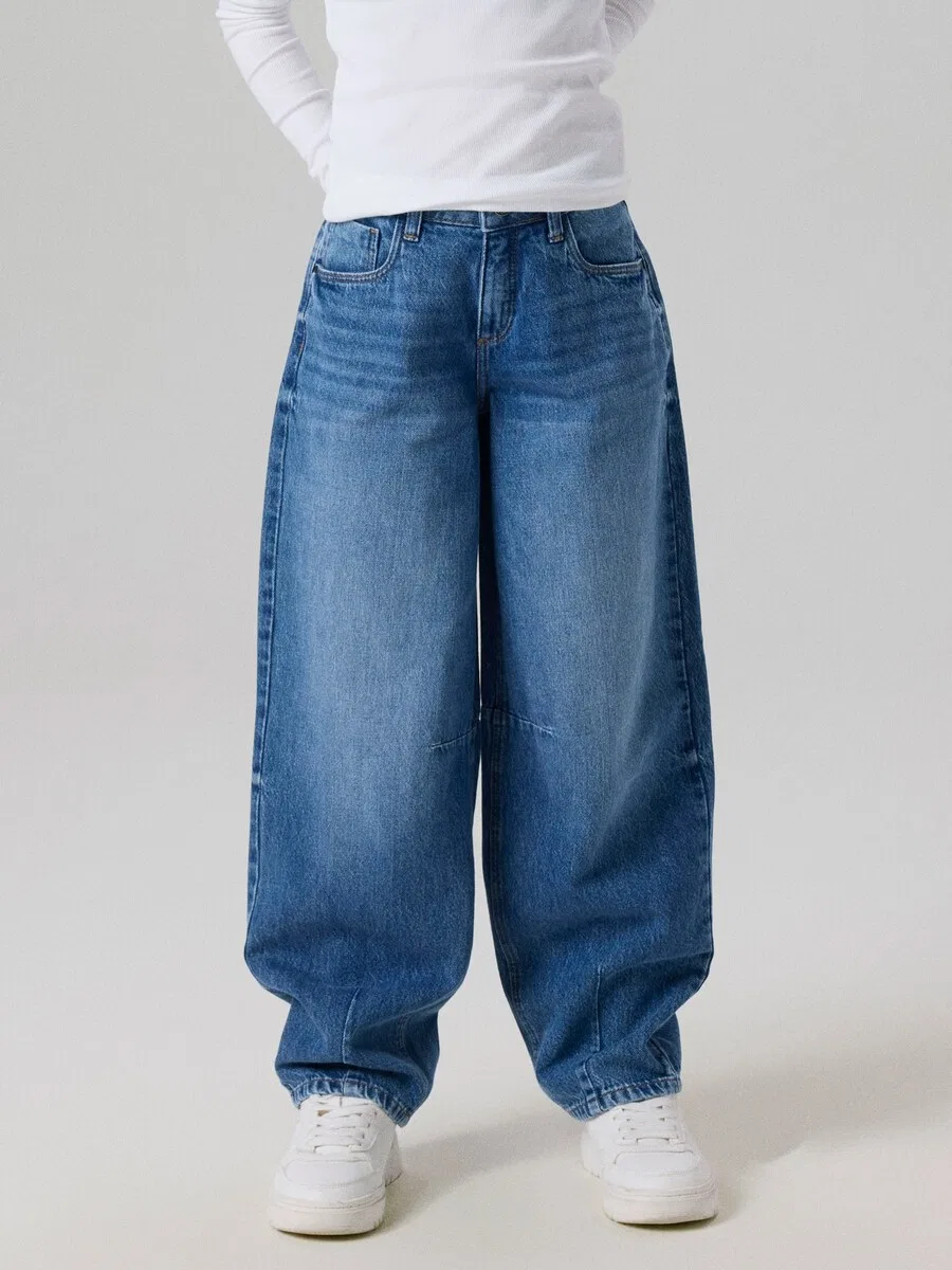 Джинсы NAME IT Barrel Jeans 'NKFBella' синего цвета — фото 2