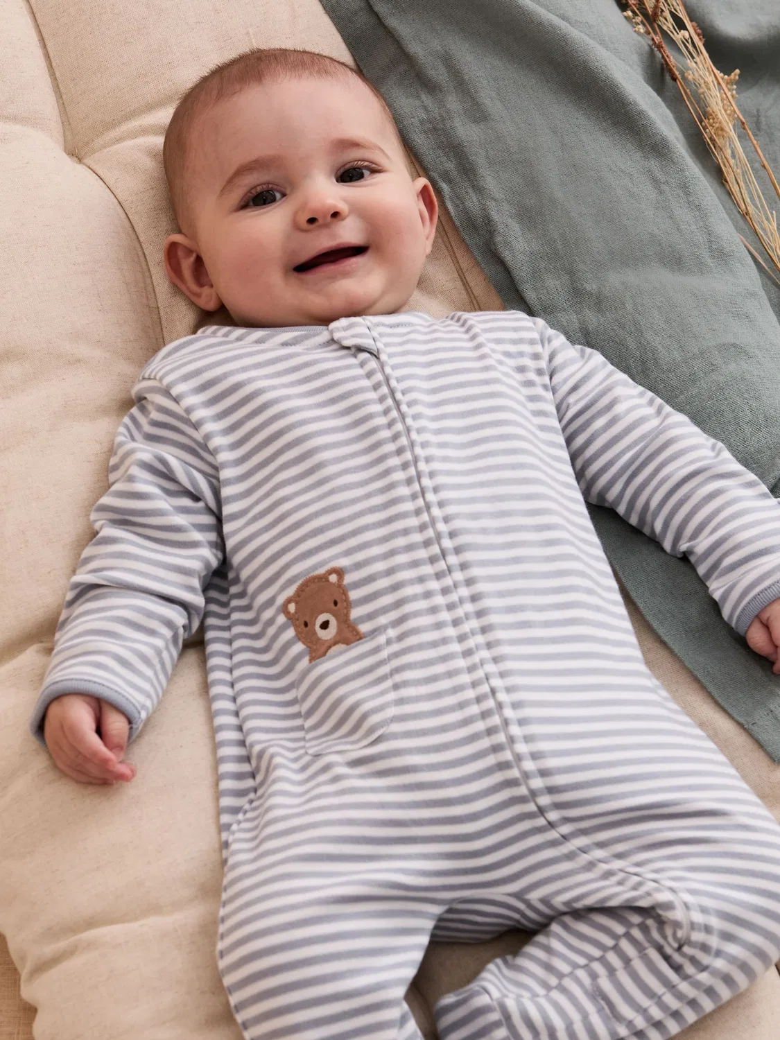 Слип с ножками Blue Bear Jojo Maman Bébé, голубой
