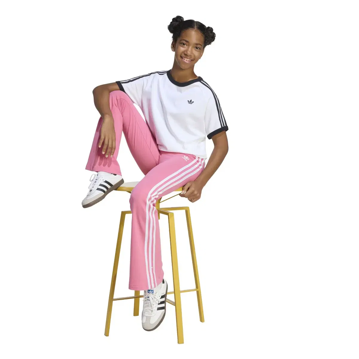 Детская футболка с принтом Adicolor Adidas Originals, Blanco — фото 3