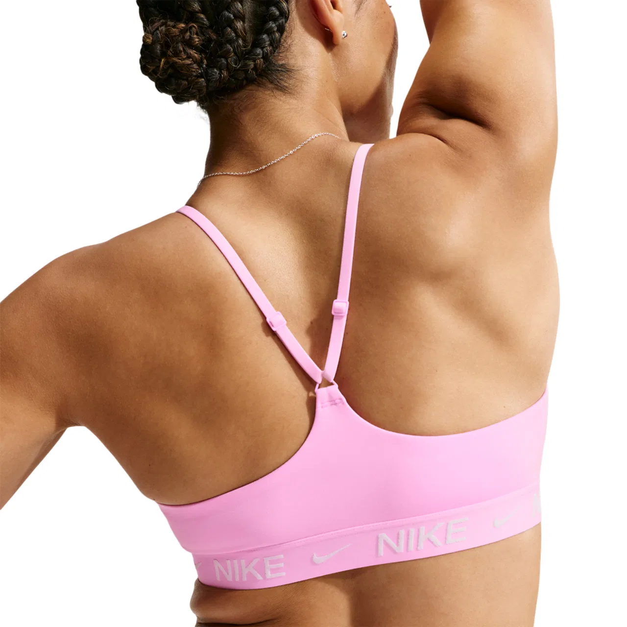 Женский спортивный бюстгальтер Nike Dri-FIT Indy Bra, Pink Rise — фото 2