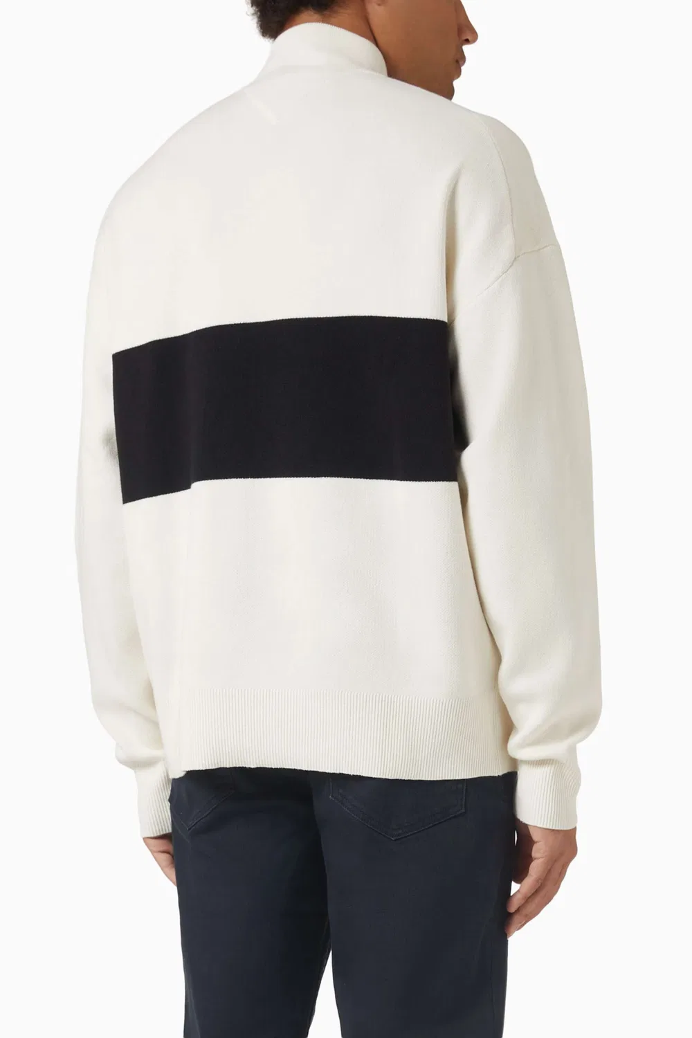 Свитер с воротником-стойкой на молнии хлопковый Tommy Hilfiger — фото 3