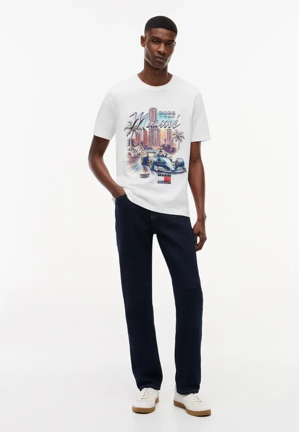 Футболка хлопковая Th x Cadillac Formula 1 Team Miami Graphic Tee Unisex Tommy Hilfiger, White, белый