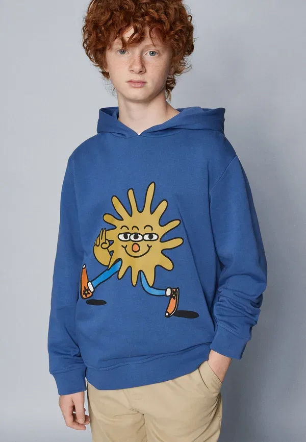 Худи с принтом Hoodie Stella Mccartney Kids, синий
