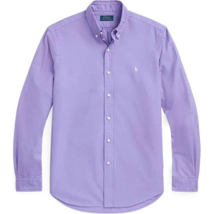 Мужская рубашка с вышивкой пони Polo Ralph Lauren, Purple