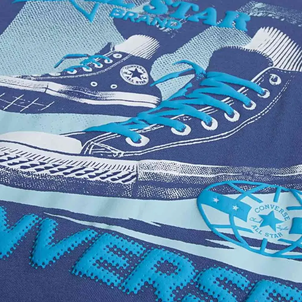 Детская футболка с фотопринтом Converse kids, Blue — фото 4