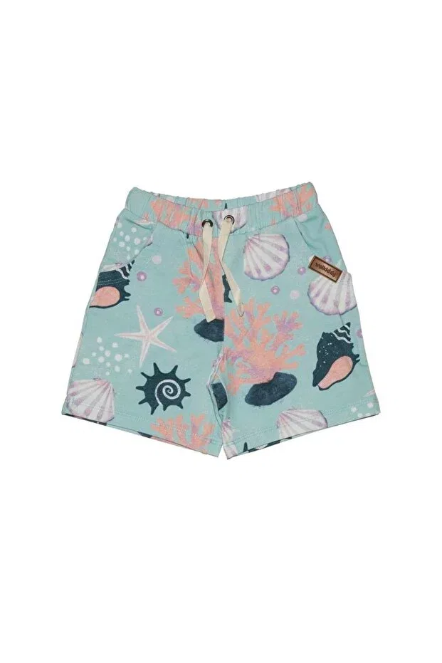 Детские шорты для мальчиков с принтом Seashell patterned baby shorts Walkiddy, Blue