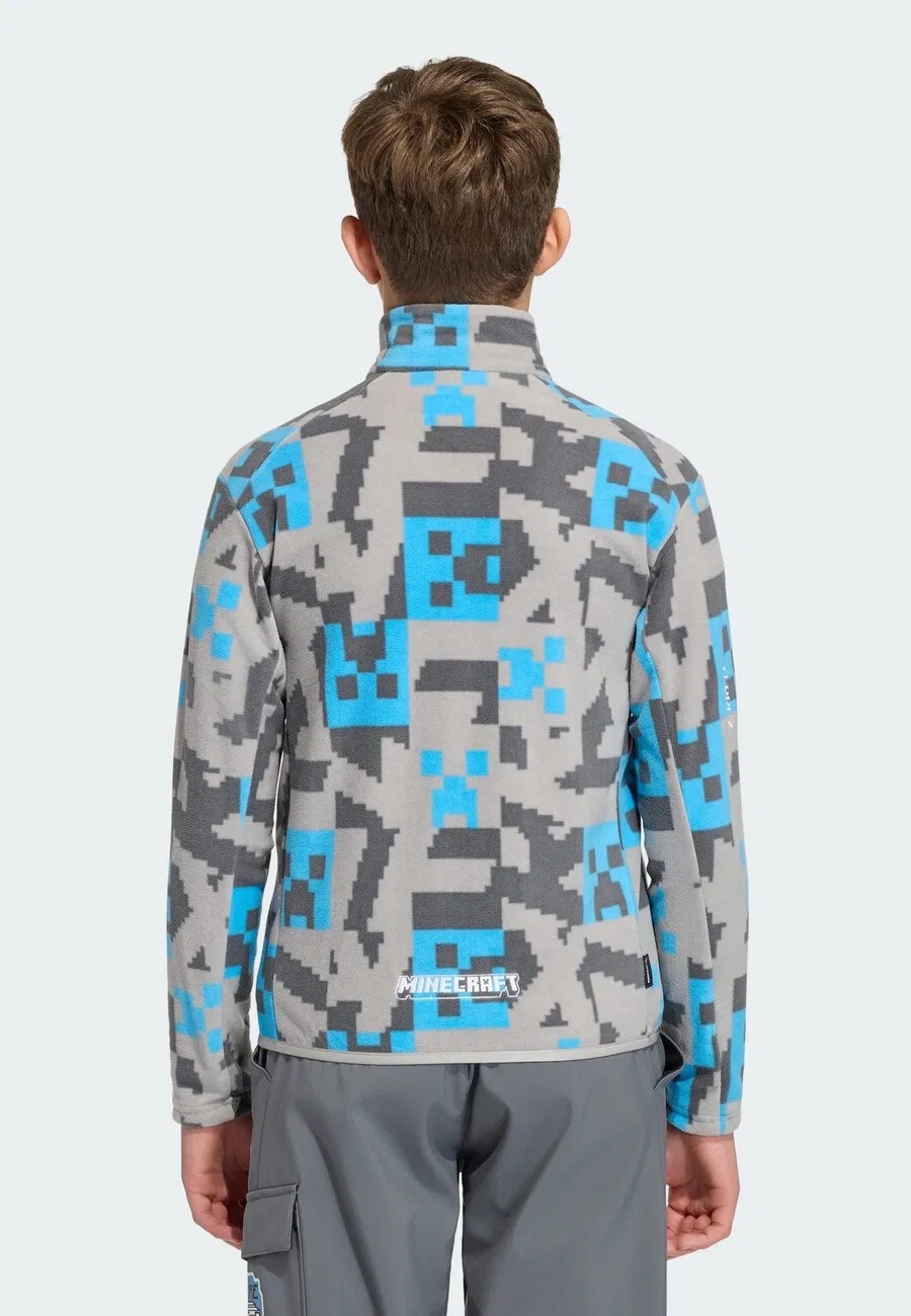 Спортивная флисовая куртка ADIDAS TERREX 'Adidas x Minecraft' серого и темно-серого цвета — фото 4