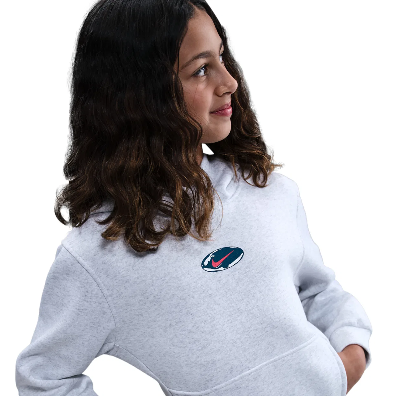 Худи для мальчиков Club Fleece Nike, цвет Bright Crimson/Birch Heather