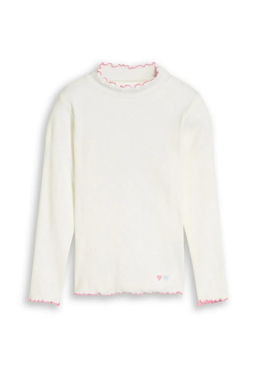 Футболка langarmshirt mit rippstruktur - топ с длинными рукавами Tom Tailor, Whisper White