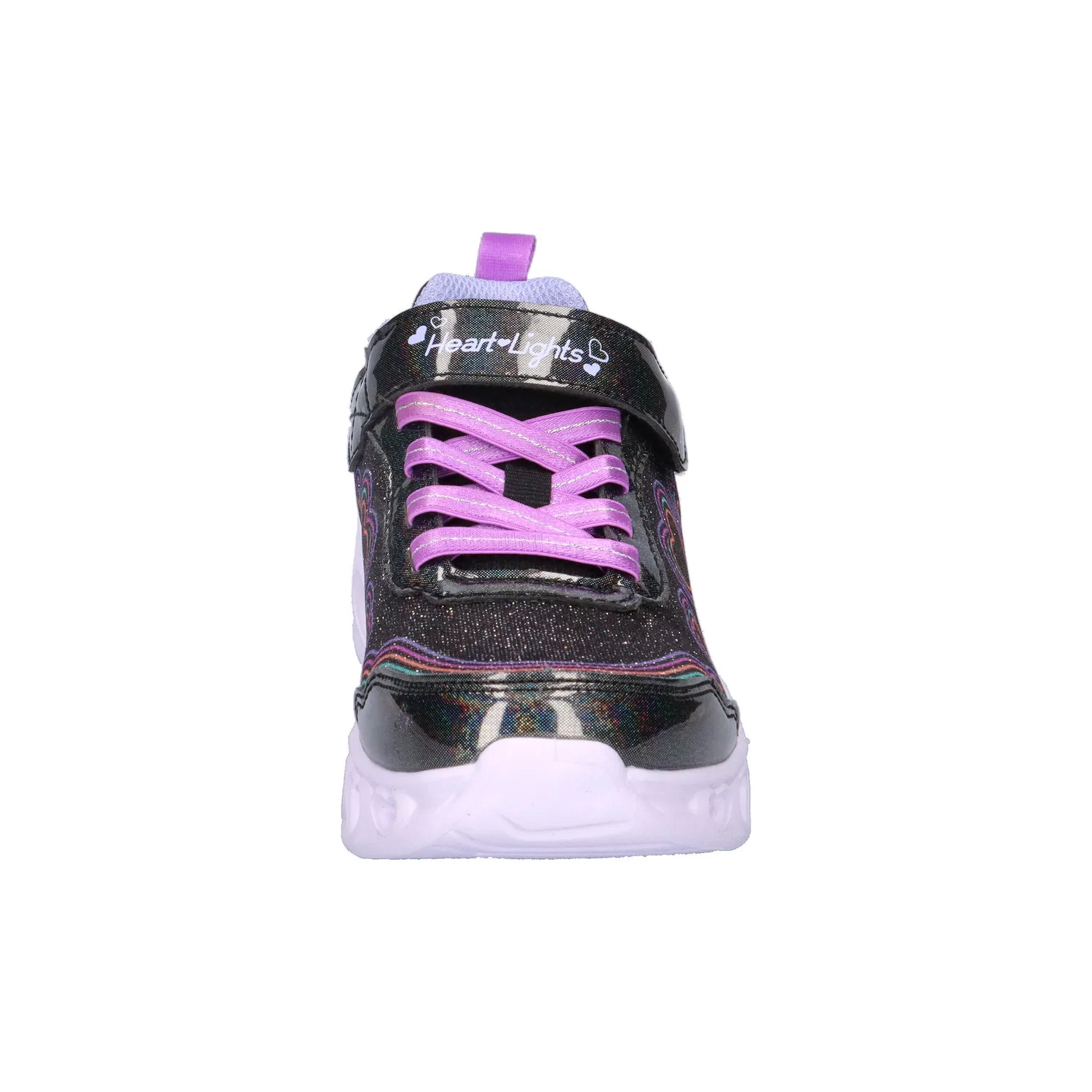 Детские кроссовки для девочек с подсветкой S-Lights Heart Lights-Bubble Love Skechers, Schwarz Rosa Schwarz — фото 3