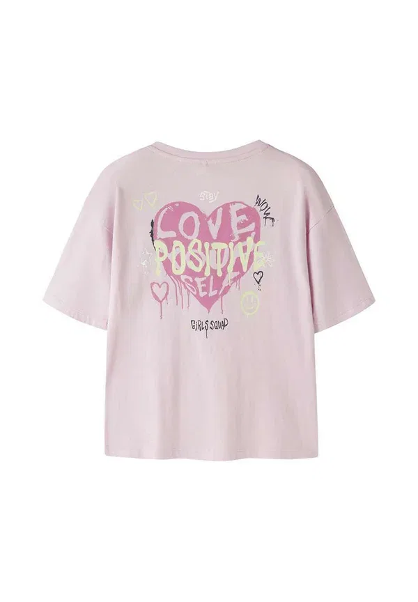 Футболка с вышивкой print t-shirt Name It rose, розовый — фото 2