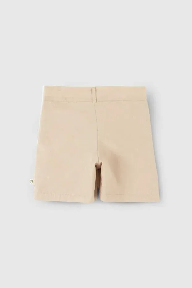 Детские шорты-юбка для девочек хлопковые Organic Little Gusto, Beige — фото 3