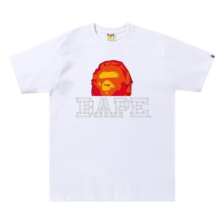 

Футболка BAPE Polygon Ape Head Tee 'White', белый
