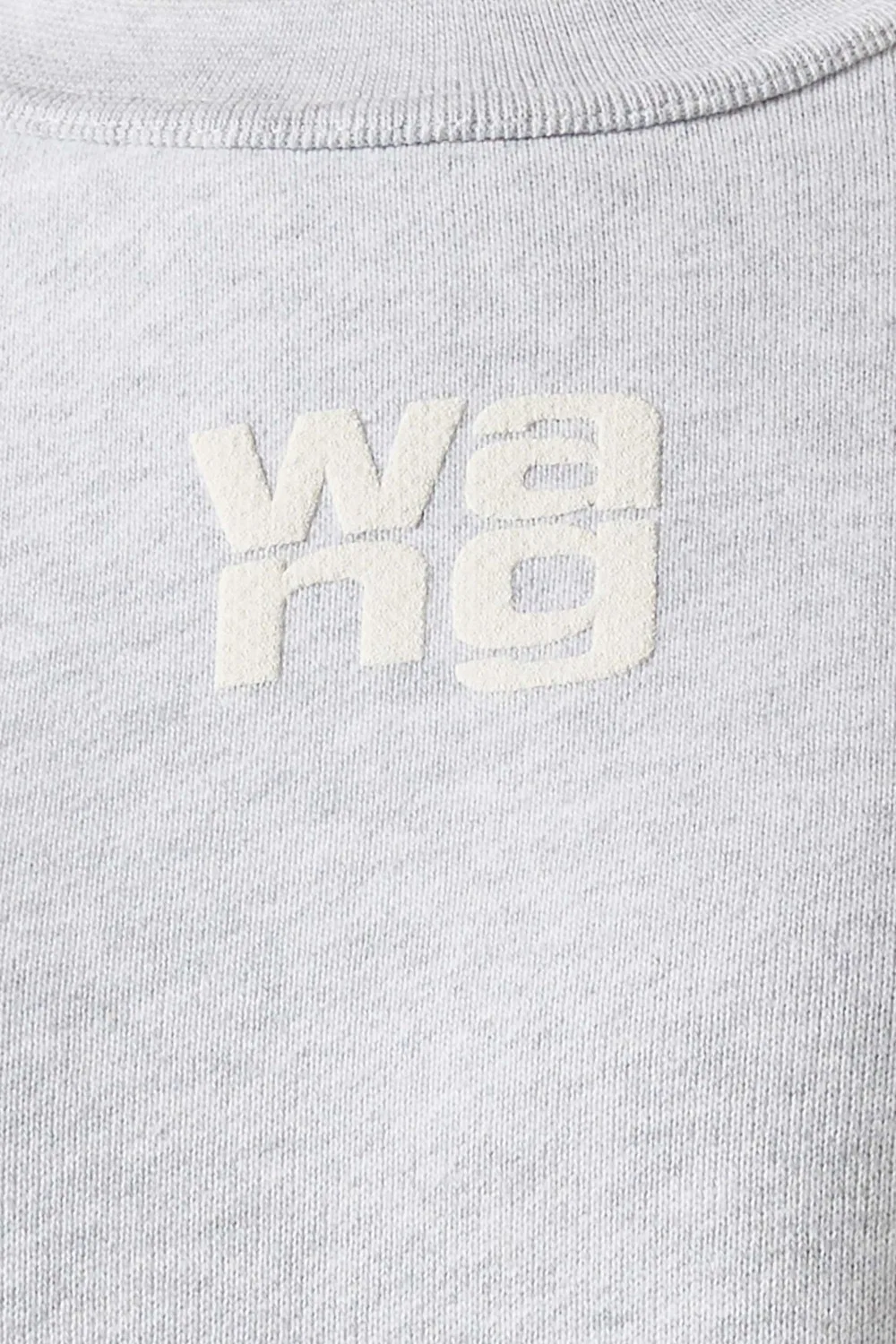 Свитшот с принтом-логотипом из футера Alexander Wang, серый — фото 4