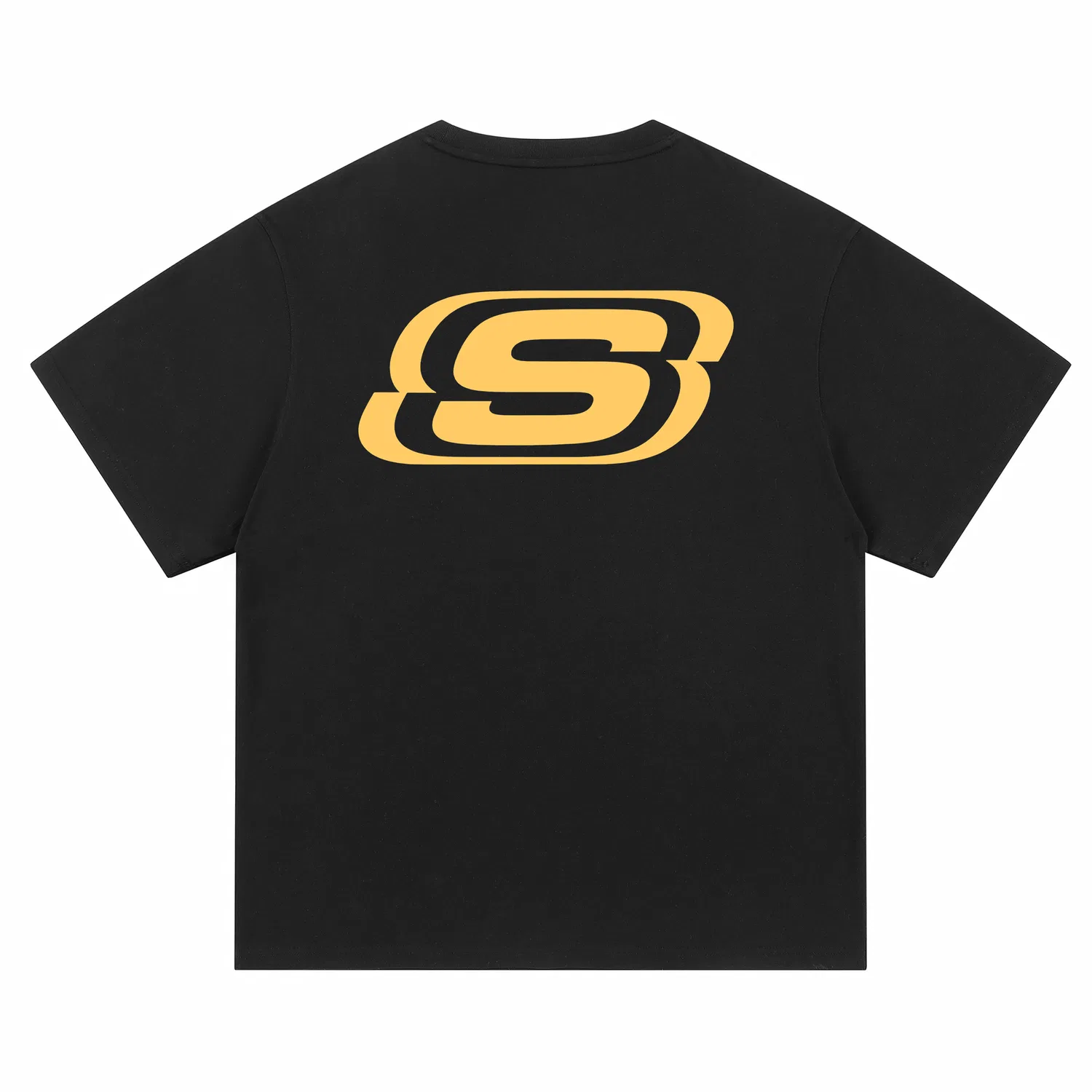 Футболка детская с круглым вырезом, прямой крой, Black Yellow, Skechers