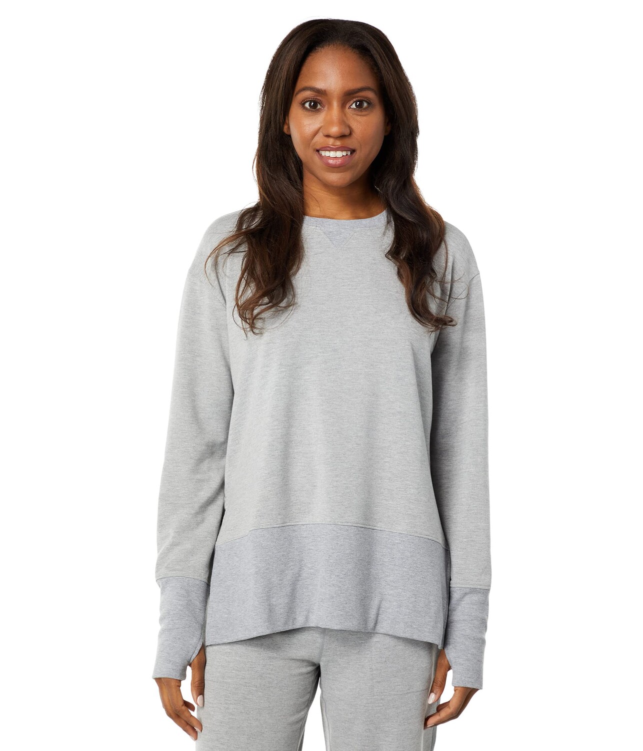 

Пуловер THRIVE SOCIETE, Rib Crew Slit Sweatshirt, Серый, Пуловер THRIVE SOCIETE, Rib Crew Slit Sweatshirt