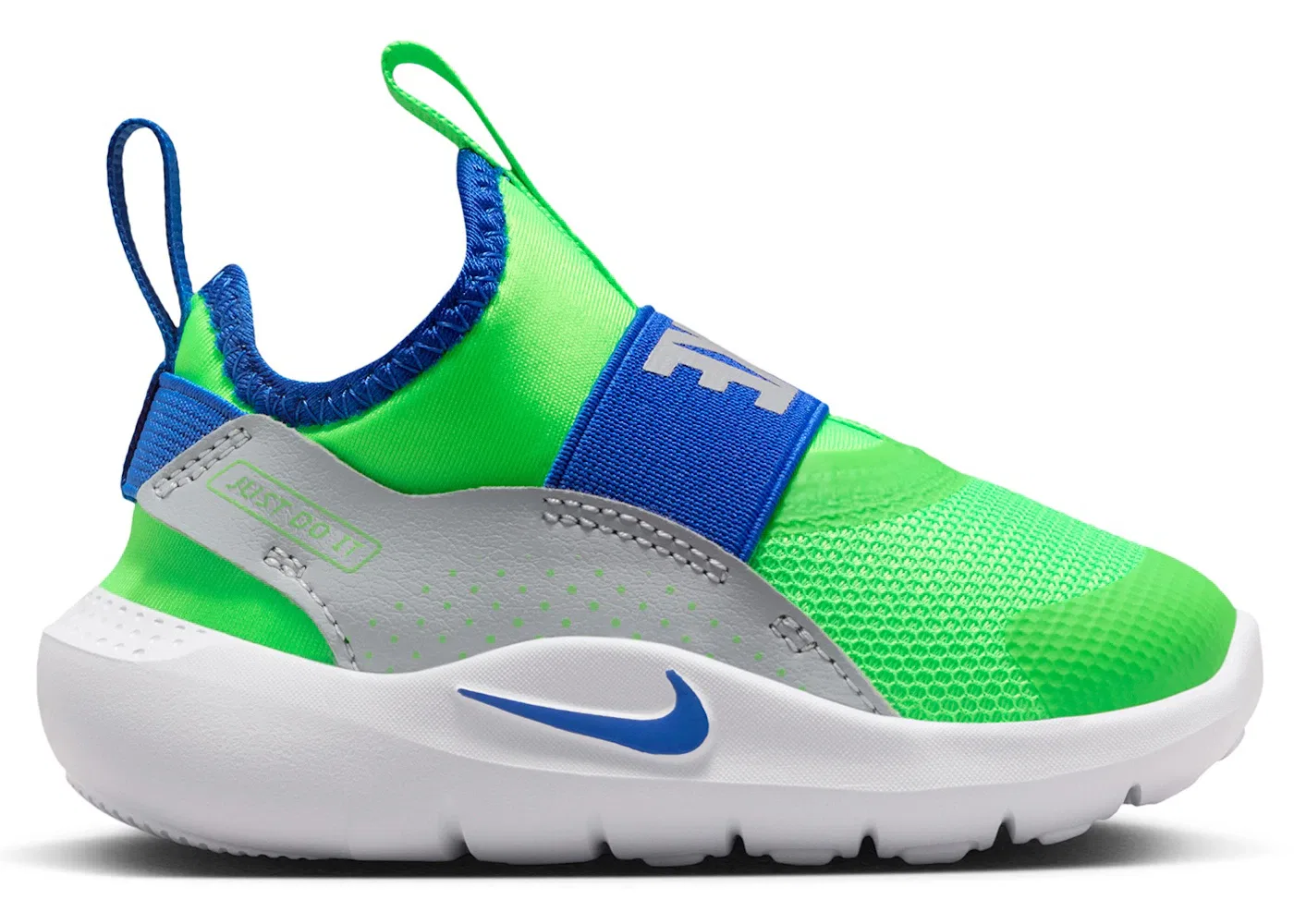 Детские кроссовки с шнуровкой Nike Flex Runner 4 Nike, Green Strike Wolf Grey White Game Royal