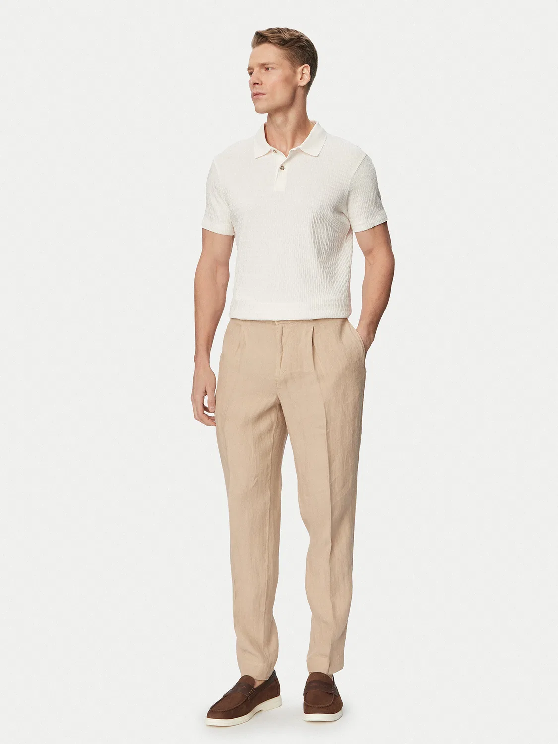 Мужские брюки стандартного кроя Smart Casual Tommy Hilfiger, темно-бежевый — фото 2