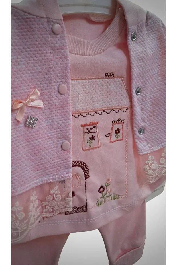 Детское боди-комбинезон для девочек хлопковый комплект Babyim, Colored