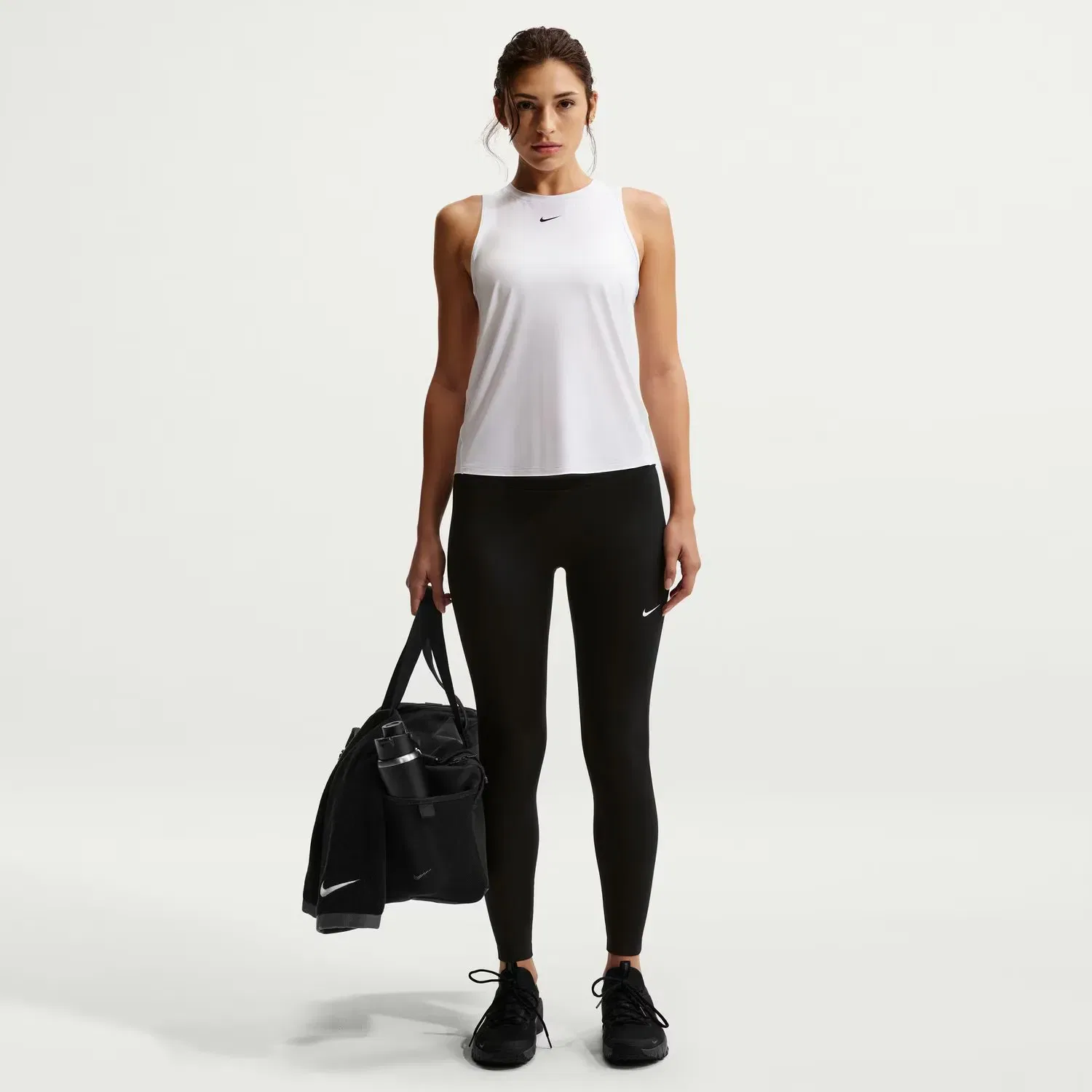 Женские леггинсы 7/8 с высокой посадкой Nike Dri-FIT One HR, Черный — фото 3
