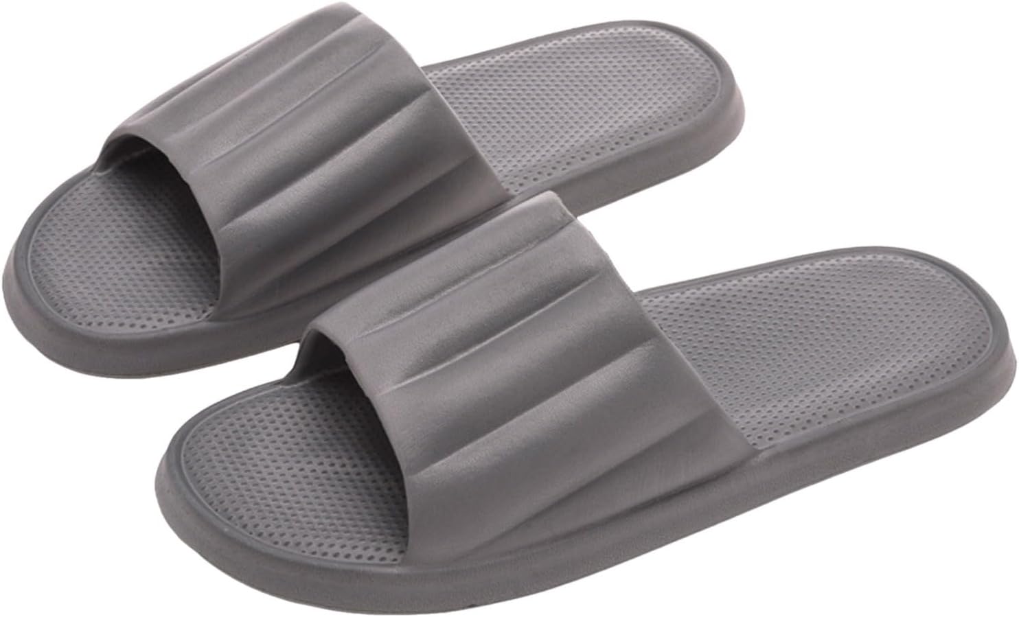 

Домашние тапочки для женщин и мужчин, тапочки для ванной, удобные с нескользящей подошвой, шлепанцы для душа, пляжные сандалии для дома и улицы Generic, серый